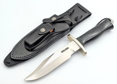 Randall Black Micarta Buxton Fighter w/ Sheath