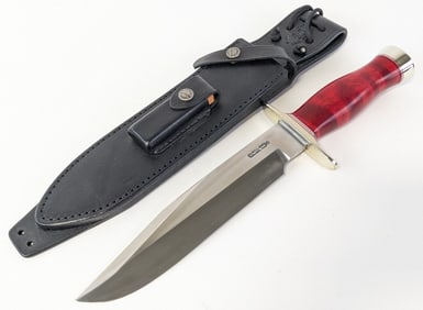 Randall Model 12 #14 Grind Red Maple Sportsman Bowie w/ Sheath
