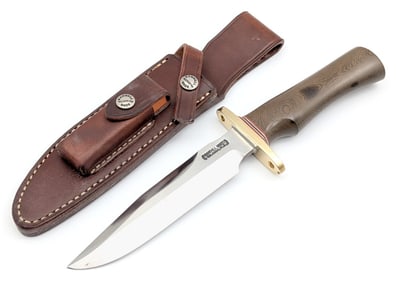 Randall Model 1 6in Sawtooth Grind No Teeth All Purpose Fighter Knife w/ Sheath