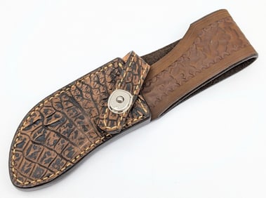 Randall Rick Bowles Special Treeman Crocodile Leather Sheath