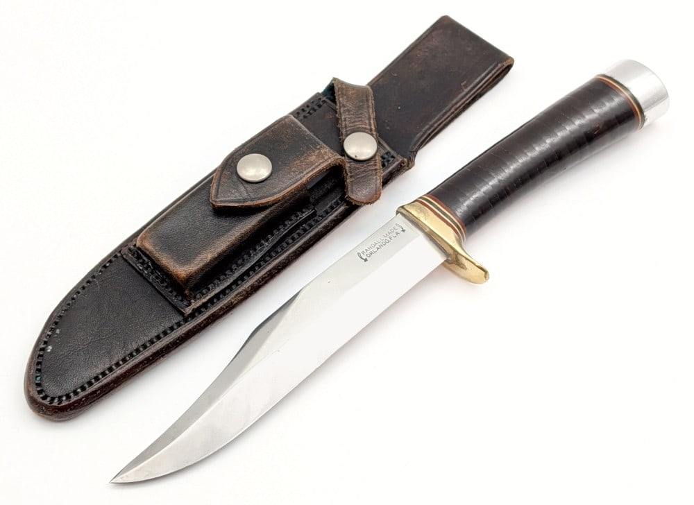 1970's Randall Model 12 6in Sportsman Bowie Knife w/ Rough Back Sheath (1 of 9)