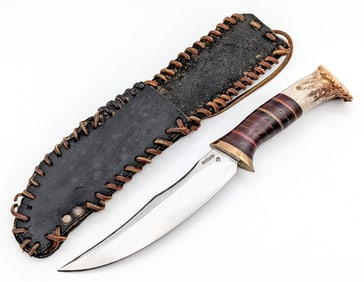 Kelgin Knives Handmade Classic Scagel Style Hunter w/ Sheath