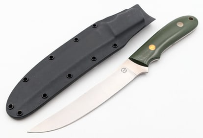 Dozier Knives Green Micarta K-23 Fillet Knife w/ Kydex Sheath