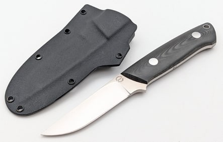 Dozier Knives Black Micarta K-7 Slim Outdoorsman  w/ Kydex Sheath
