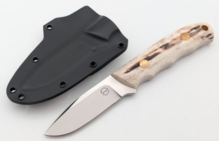 Dozier Knives Stag K-9 Personal Utility Knife w/ Kydex Sheath
