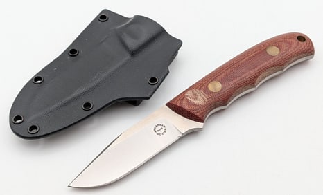 Dozier Knives Canvas Micarta K-9 Personal Utility Knife w/ Kydex Sheath