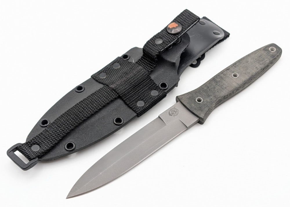 EK Knives Black Linen Micarta Limited Edition Fighter w/ Sheath (1 of 9)