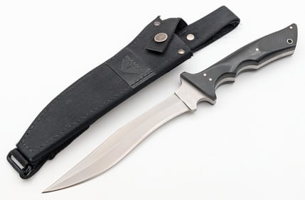 Paragon Cutlery Black Linen Micarta Tactical Fighter w/ Sheath