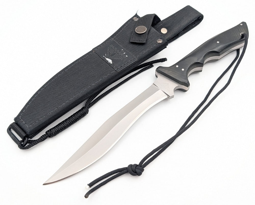 Paragon Cutlery Black Linen Micarta Tactical Fighter w/ Sheath (1 of 8)