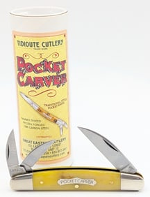 Great Eastern Cutlery Smooth Rotten Banana Bone Pocket Carver Knife 620324 w/ Tube