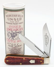 Great Eastern Cutlery Indian Paintbrush Worm Groove Jig Bone Jack Knife 391224 w/ Tube