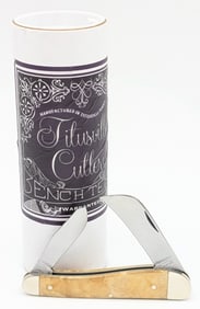 Ltd 2025 Titusville Cutlery Co. Golden Maple Burl Wood Rooster Comb w/ Tube