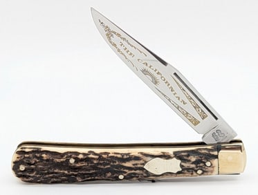 Ltd Frank Buster Fight'n Rooster Stag The Californian Lockback Knife