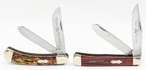 Frank Buster Fight'n Rooster Red & Green Christmas Tree Saddlehorn & Trapper