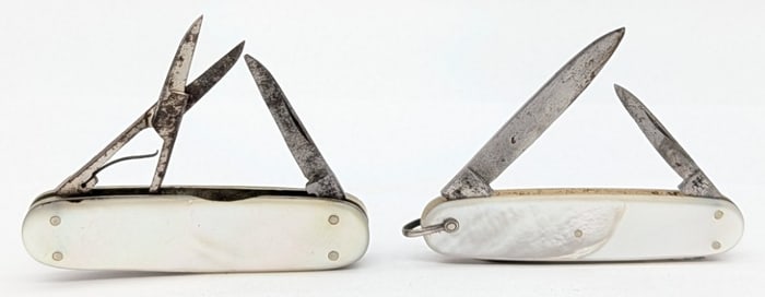 J.A. Henckles & U.C. & Co. Mother of Pearl Pen Knives