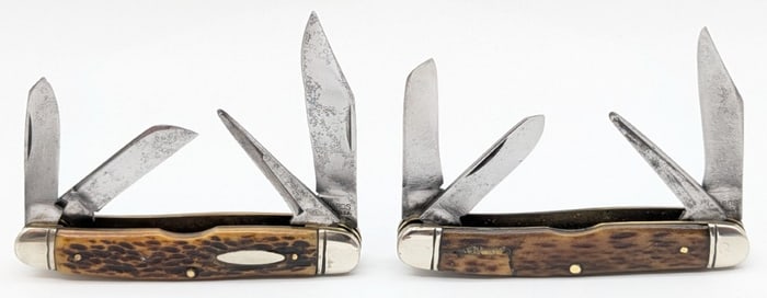 (2) Wards Jigged Bone 4-Blade Stockmans