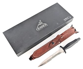 Ltd 2002 Gerber Mark II Wasp Fighting Knife w/ Sheath & Box