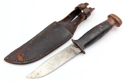 WWII USN Robeson Shuredge Fighting Knife w/ Sheath