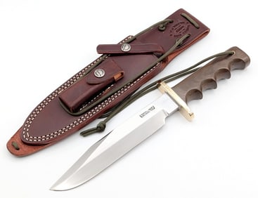 Randall Model 14 Brown Micarta Attack Knife w/ Sheath