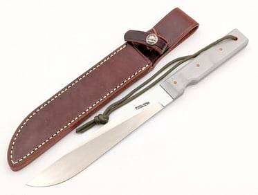 Randall Model 10 7in Aluminum Handle Utility Knife w/ Sheath & Stone