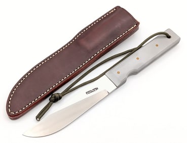 Randall Model 10 5in Aluminum Handle Utility Knife w/ Sheath & Stone