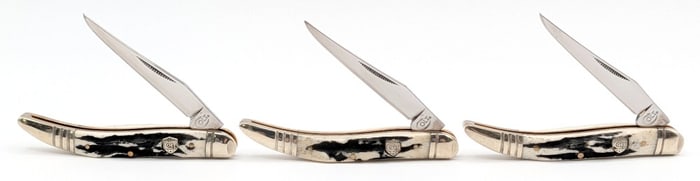 (3) Colt Stag Tiny Texas Toothpick Folding Knives CT250