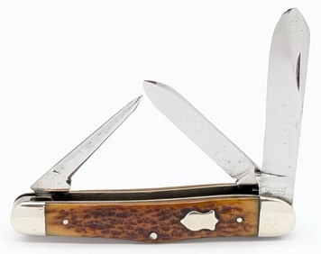 Antique Winchester Jigged Bone Humpback Whittler 3913