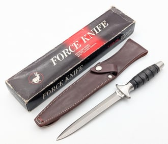 Valor Mfg Force Fighting Knife w/ Sheath & Box