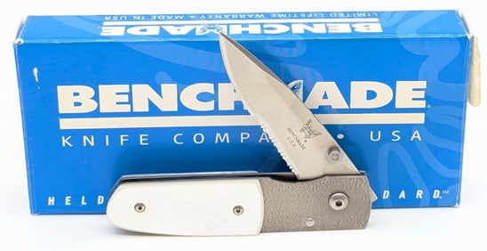Benchmade Pardue Mother of Pearl Linerlock Folding Knife w/ Box
