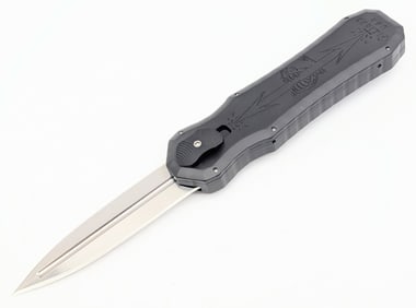 Piranha Knives Black Aluminum Excalibur OTF Knife