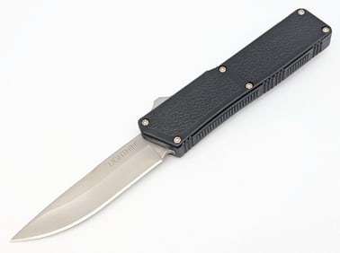 Lightning Black Aluminum OTF Knife