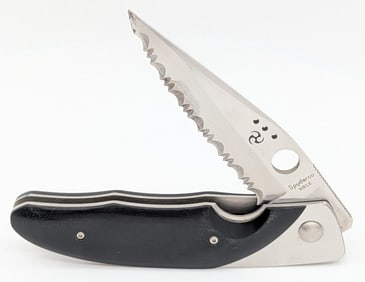 Spyderco Black Micarta Viele C42P Linerlock Folding Knife