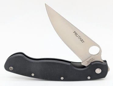 Spyderco Black G-10 Military Linerlock Folding Knife