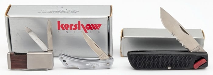 Kershaw Lever Action, Silver Spur, & Clip Knife