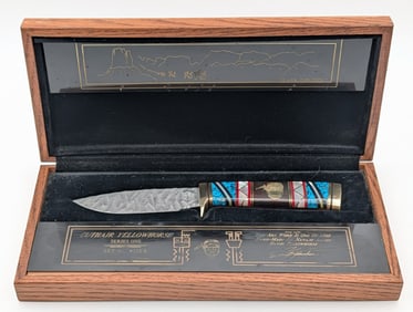 Ltd Buck Custom David Yellowhorse Cuthair Yellowhorse Fixed Blade w/ Case