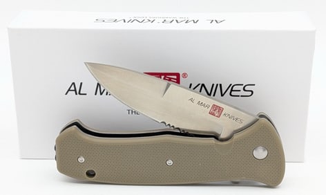 NIB Al Mar SERE 2020 Coyote Series Flipper Folding Knife