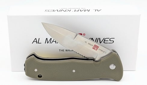 NIB Al Mar SERE 2020 OD Green Series Flipper Folding Knife