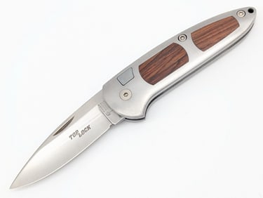Boker Top Lock Thuya Wood Switchblade Knife