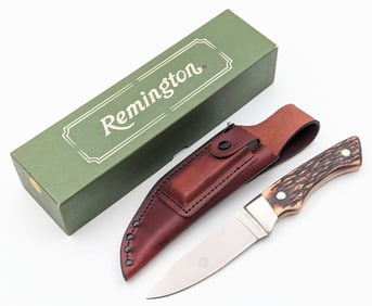 Remington R-6 Stag Delrin Skinner w/ Sheath & Box