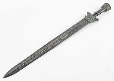 Chinese Cast Bronze Ornamental Sword