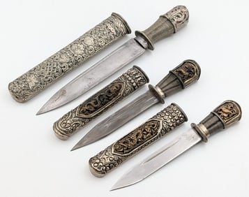 Antique Tibetan Dughi Ceremonial Dagger Set