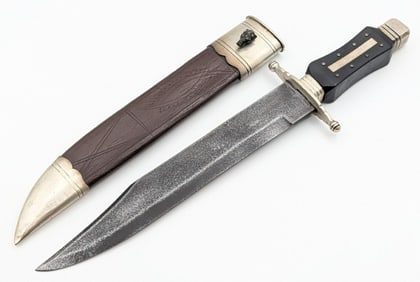 Civil War Style Unmarked Bowie Knife w/ Sheath