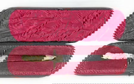 F. Peck Bella Cala Carved Bone Dagger w/ Sheath & Case