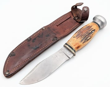 Union Cutlery Co. Ka-Bar Stag Woodcrafter 272-5 w/ Sheath