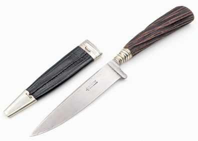 G. Felix Solingen Fluted Stag Hunting Knife w/ Sheath