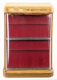 Vtg Storefront Countertop Knife Display Case