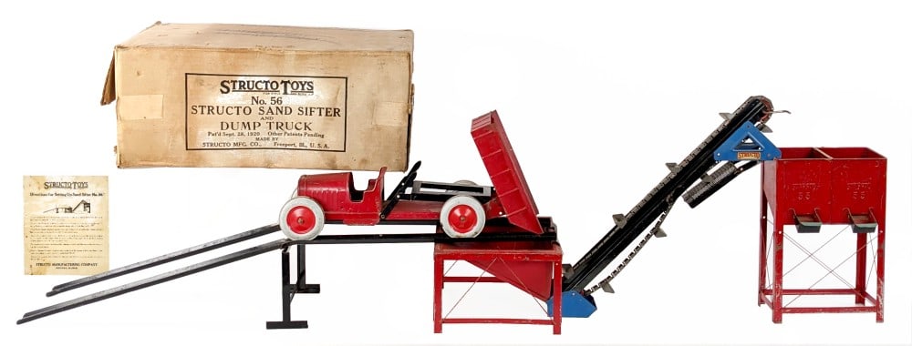 Original Structo No. 56 Sand Sifter and Dump Truck w/ Box