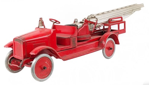 Original Buddy L Aerial Ladder Fire Truck