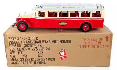 Retro 123 Trailways Motorcoach Bus #3 of 24 w/ Box
