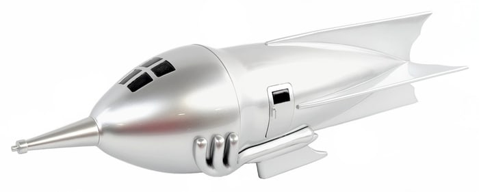 Retro 123 Flash Gordon Ming the Merciless Evil Emperor Rocketship